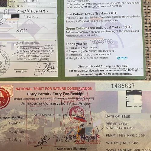 Annapurna Circuit Trek Permits