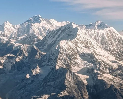 Aerial View Of Mountains From Everest Flight