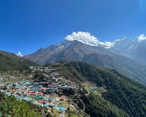 Aerial View Of Namche Bazaar