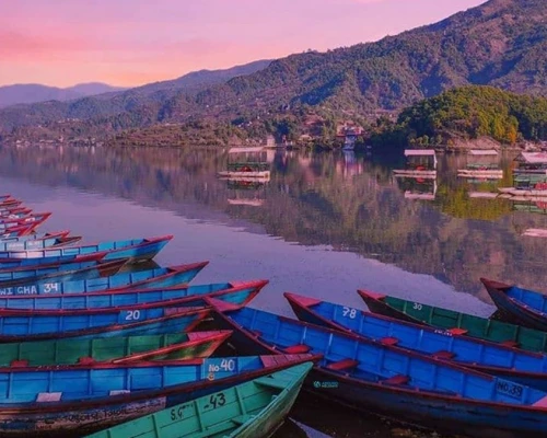 Fewa Taal View With Boats
